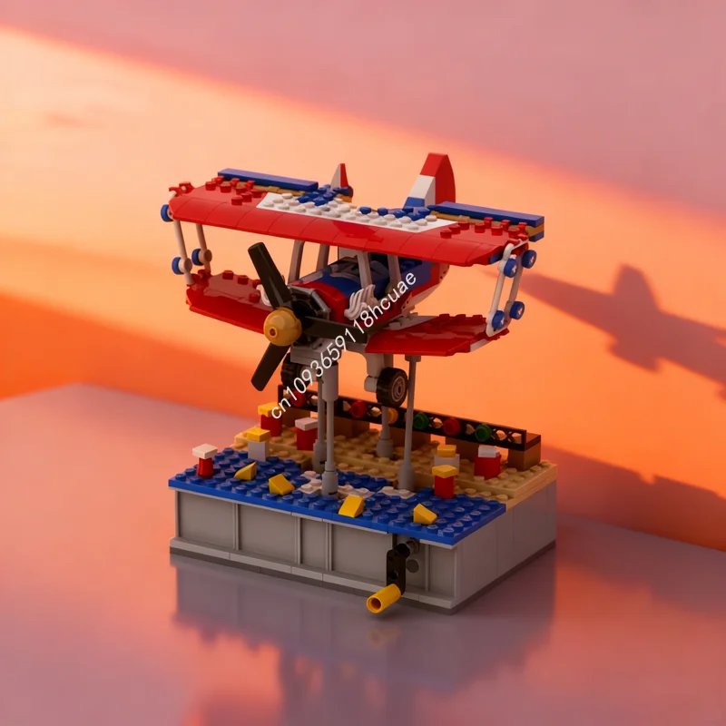 

262 шт. MOC, экшн-стенд, сорвиговый трюк, модель самолета, строительные рождественские подарки, блоки, архитектура, сборная игрушка, сделай сам, креативные дети