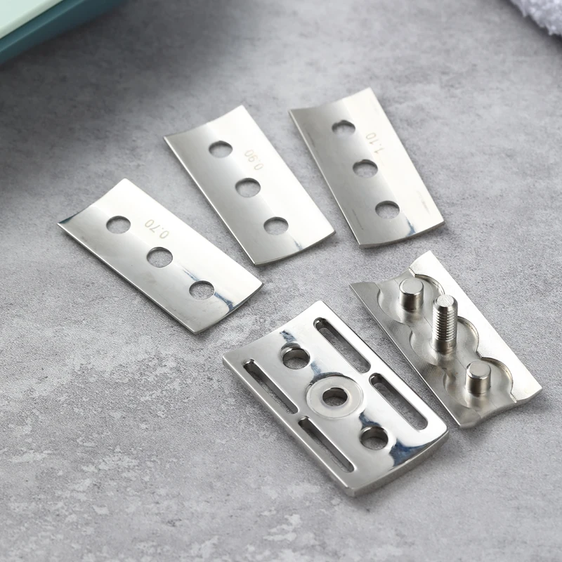 YAQI Trifecta Adjustable 316 Stainless Steel Polished Safety Razor Head with Different Blade Gaps
