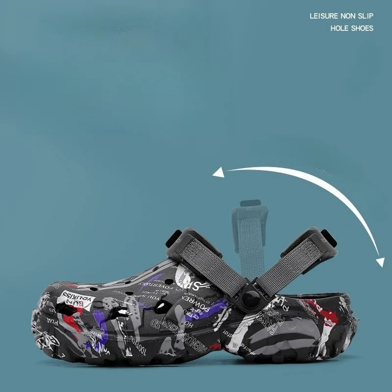 1Pair Plus Size 48 49 Men Breathable Summer Clogs Sandals Outdoor Garden Water Shoes Casual Home Comfort Soft Slippers view 4