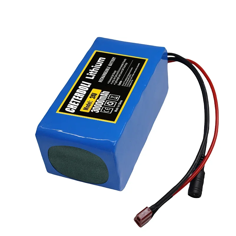 24V 30Ah 7S3P แบตเตอรี่ Li-Ion พร้อม 20A BMS และ 2A Charger-สําหรับสกู๊ตเตอร์ไฟฟ้า/รถเข็น/Mobility 18650 แบตเตอรี่