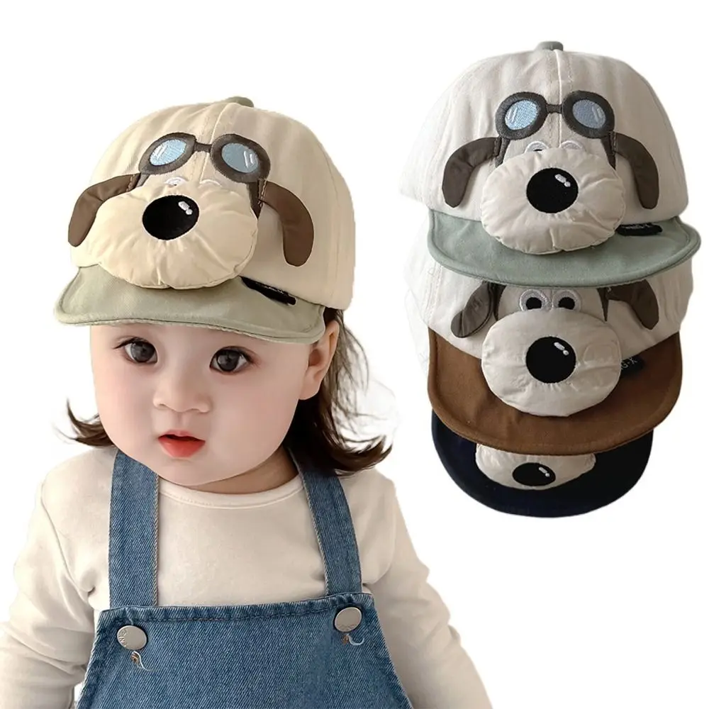 6-24M Casual Cotton Baby Baseball Hat Breathable Cute Cartoon Peaked Cap Adjustable Outdoor Kids Sun Hats Boys Girls