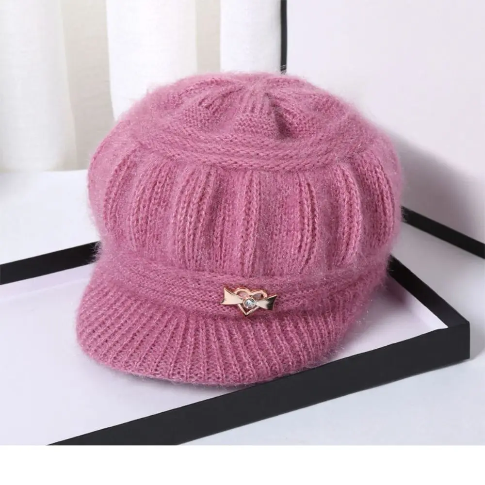 Knitted Knitted Hat Fashion Ear Guard Keep Warm Peaked Cap Windproof Pumpkin Beret Hat Woman