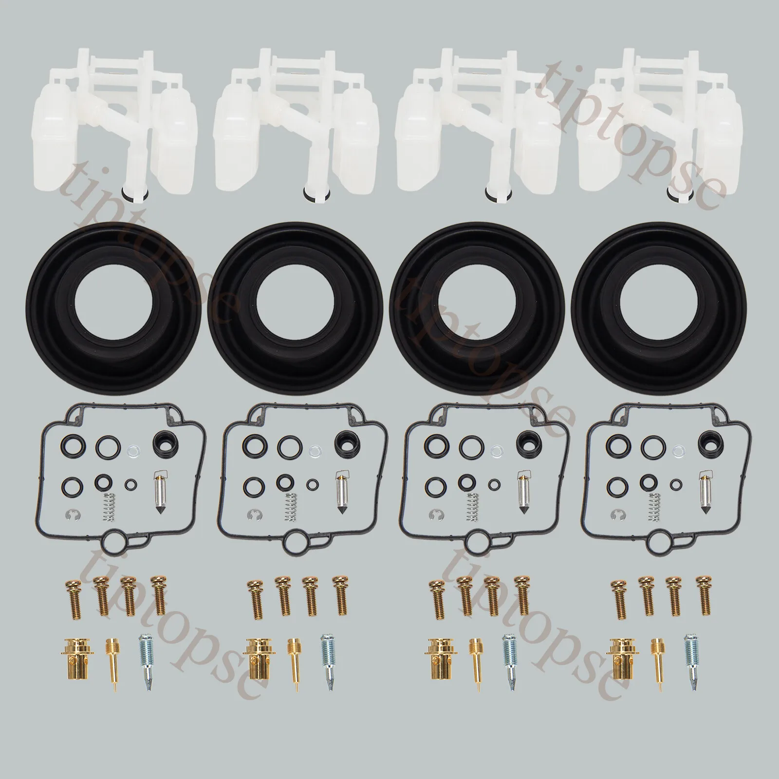 For Katana 750 GSX750F 1989-97 Carburetor Repair Rebuilt Kit w/ Diaphragm Float