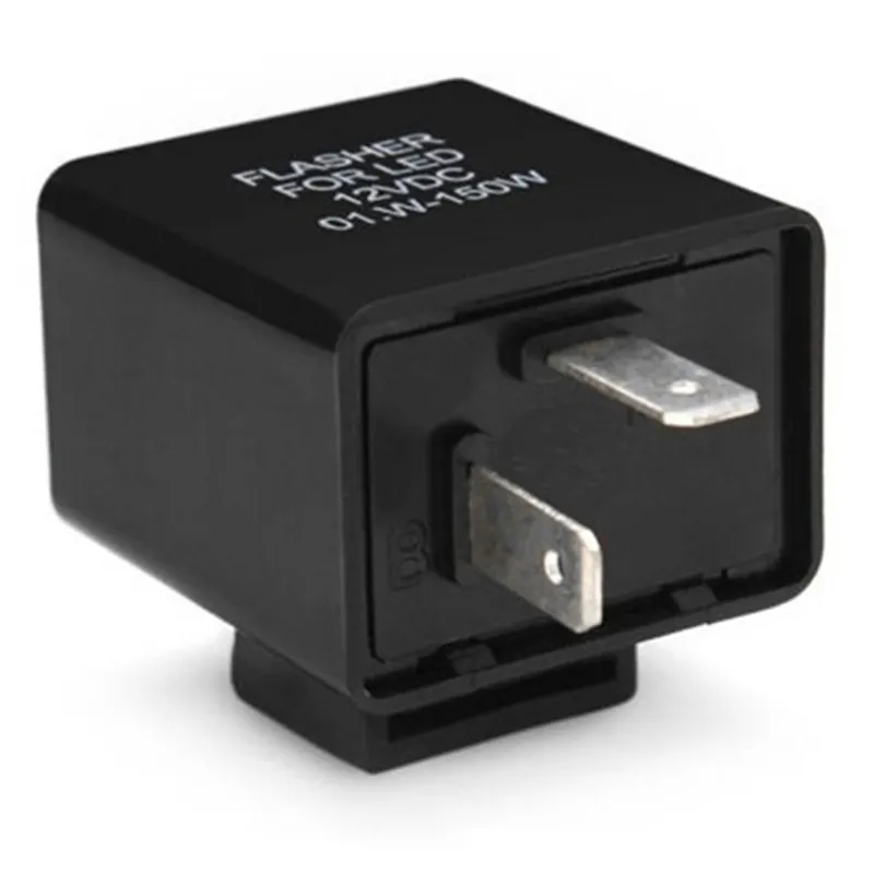 Relé intermitente LED de 2 pines, 12V, frecuencia ajustable de señales de giro, indicadores intermitentes, accesorios para motocicleta