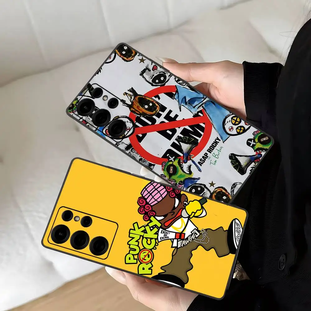A-ASAP R-Rocky Don't Be Dumb Phone Case For Samsung S 24 Fe 25 Ultra Plus 20 Lite 21 30 22 23 24 22 Ultra 5G Fundas