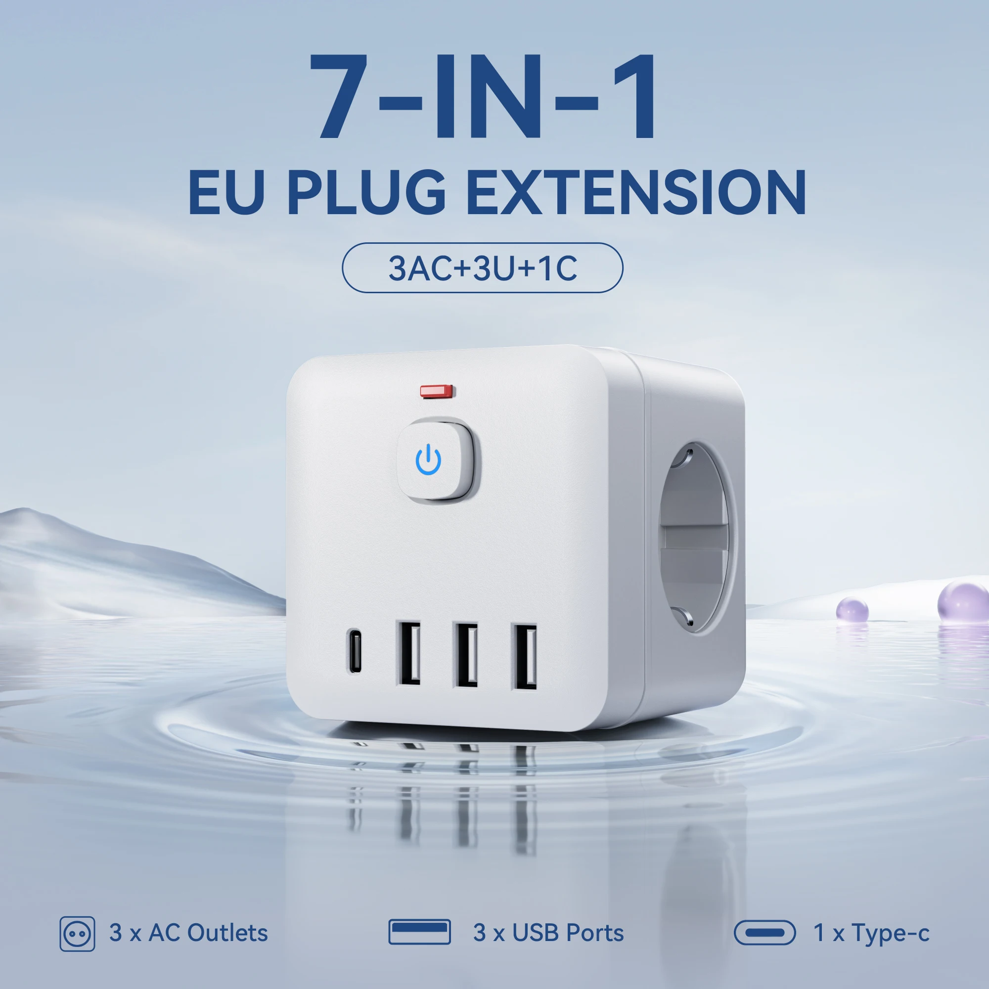 7-In-1 Eu Power Str… - image