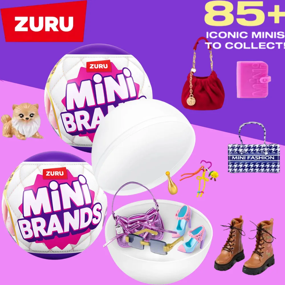 

Mini Brand Series Zuru Fashion Series 4- Collectable Blind Box Capsule Sphere Fashion Bag Shoes and Accessories Toys
