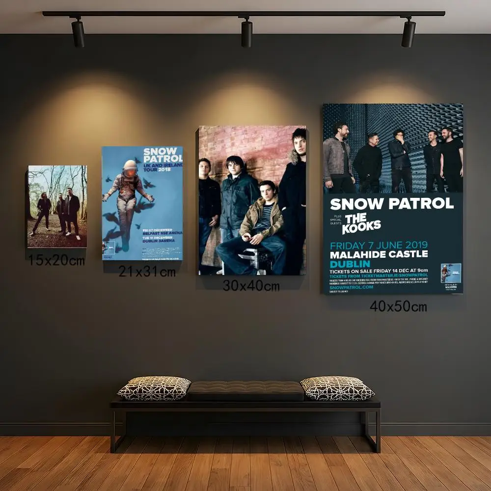 band S-Snow Patrol-L Poster Peel and Stick Wall Art for Cafe Office Bar and Home Decoration