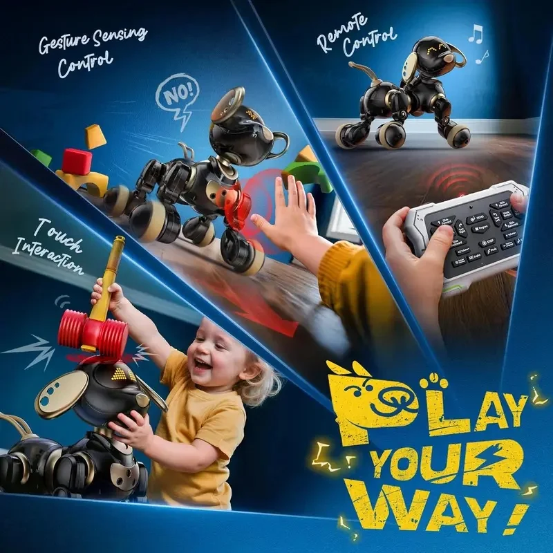 Smart Remote Control Robot Dog Toy with LED Face Screen Touch‑Sensing Interactive Walking Dancing Electronic Pet Educational Toy view 4
