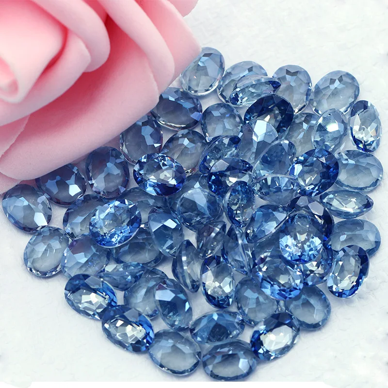 Natural Iolite Oval Loose Gemstone Cabochon Color Gemstone For Ring Pendant DIY Jewelry Inlay Matching Stone