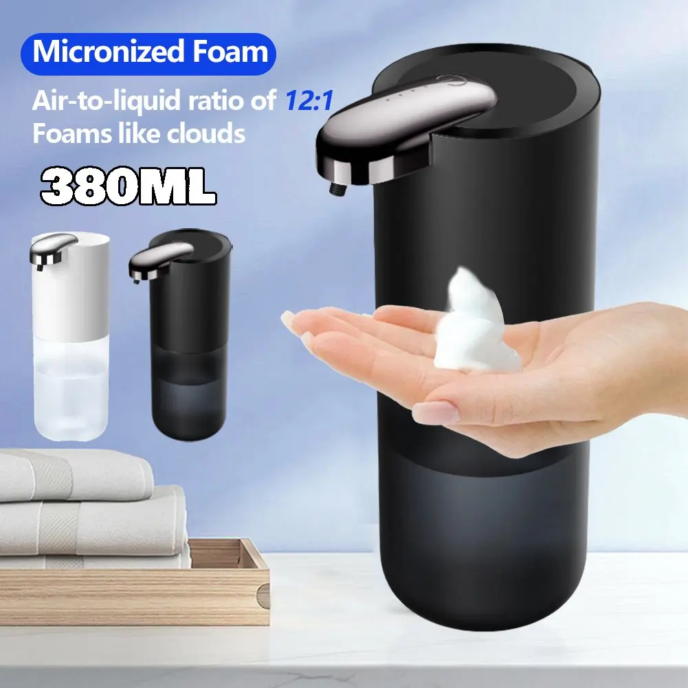 

380ml Automatic Sensor Hand Sanitizer Machine Rechargeable Dish Soap Dispenser Electric Sanitizer Dispenser for Kitchen Bathroom