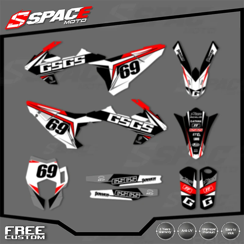 

SPACE Custom Motorcycle Graphics Background Decal for GASGAS 2018 2019 2020 EC Decals Stickers Kits 004