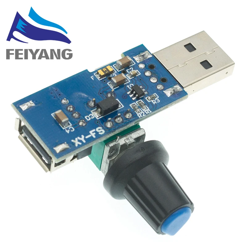 Mini USB Fan Governor Wind Speed Controller Air Volume Regulator Cooling Mute Multi Function Fan Speed Switch Module DC 5V