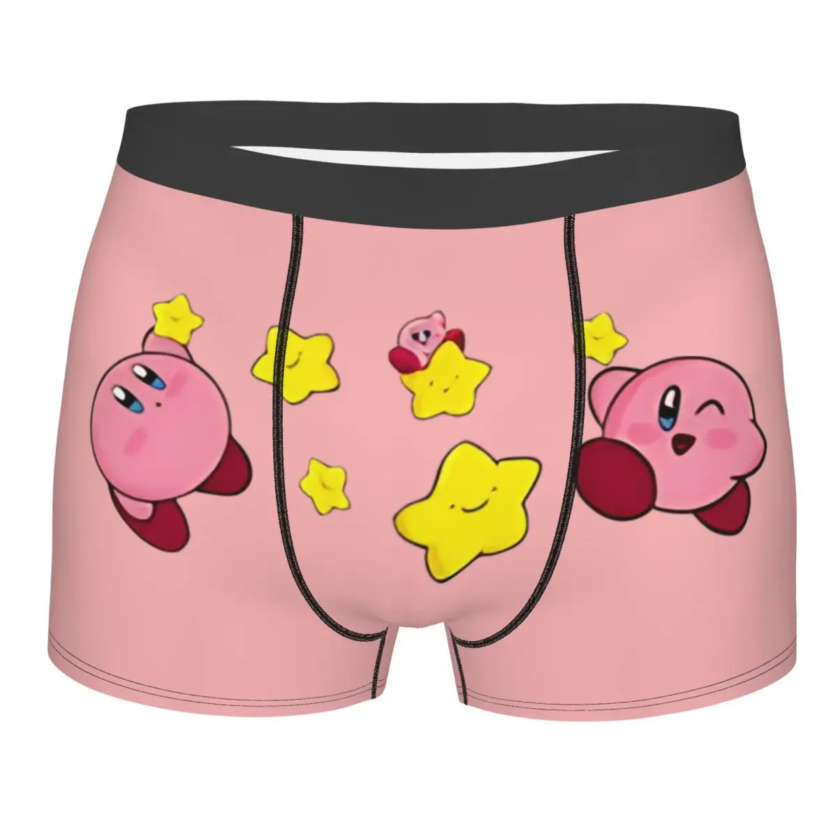 

Man Pink Kirbys Funny Game Boxer Briefs Comfortable Underwear Underpants