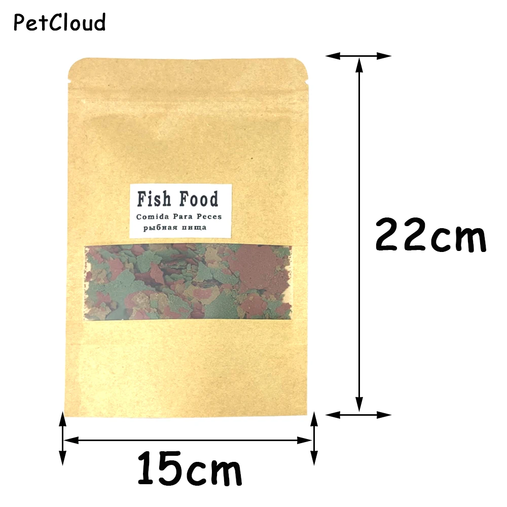 Aquarium Fish Food Flakes Color Enhacin Tropical Ornamental Goldfish Guppy Betta Feeding Grow Fast Healthy Fish Feed PetCloud