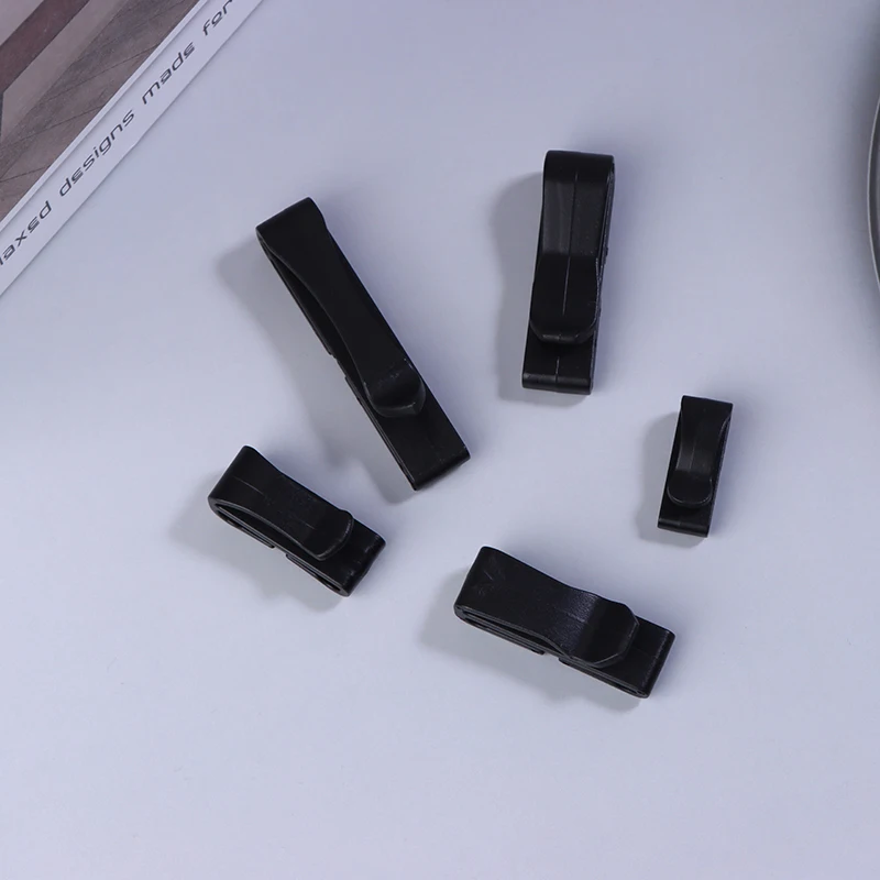 10Pcs/Pack Quick Slip Keeper Buckle End Clip Slider Black For Camping Hiking Backpack Adjusting Strap Webbing 20-51mm