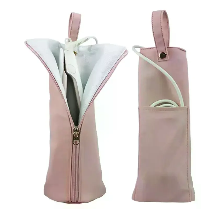 2-In-1 Heat-Resistant Pad And Storage Bag For Hair Curling Irons For Styling Equipped With Zipper Suspension Suitable For Desk