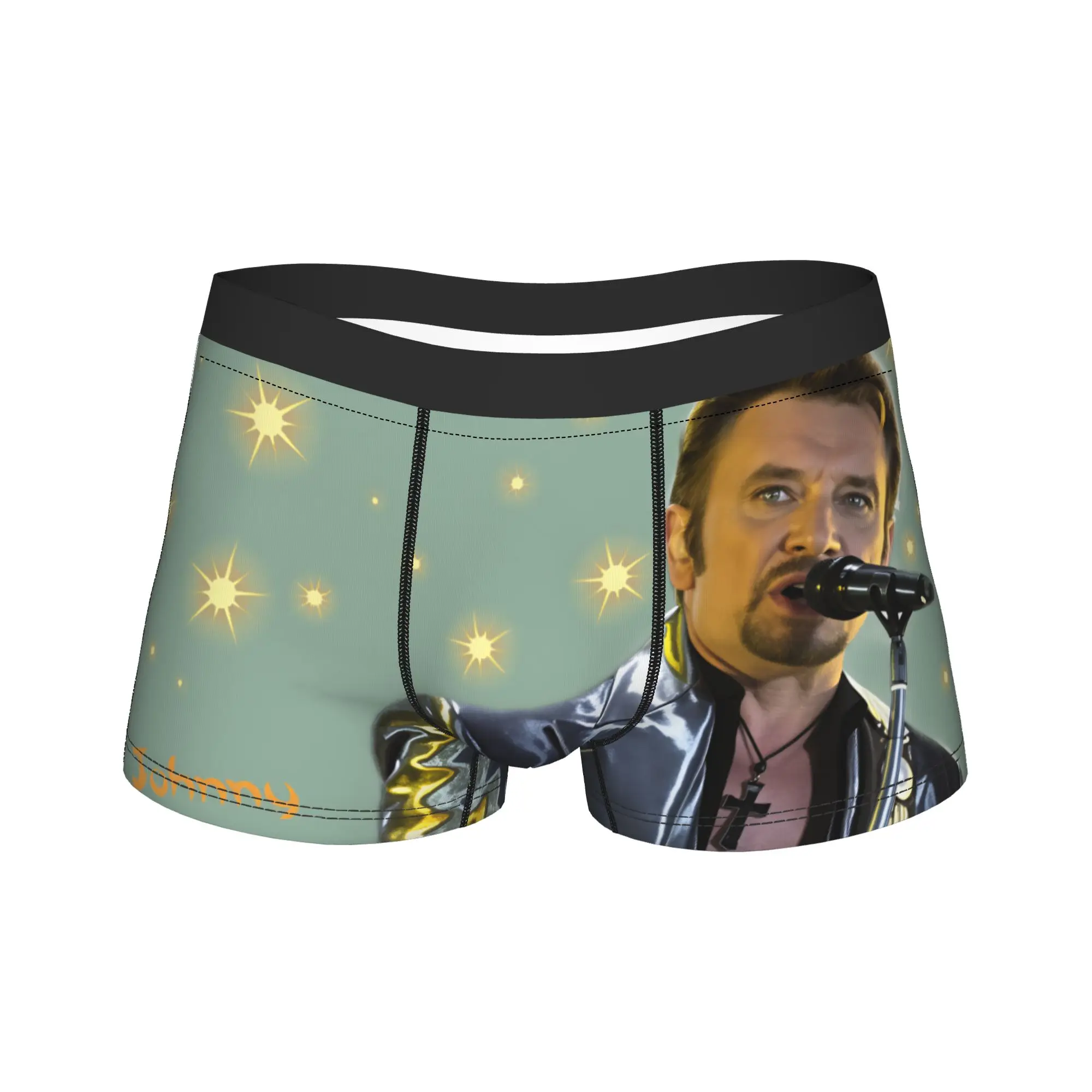 

Johnny Hallyday Underwear Males Boxer Brief Classic Boxer Shorts Hot Sale Customs Plus Size Underpants