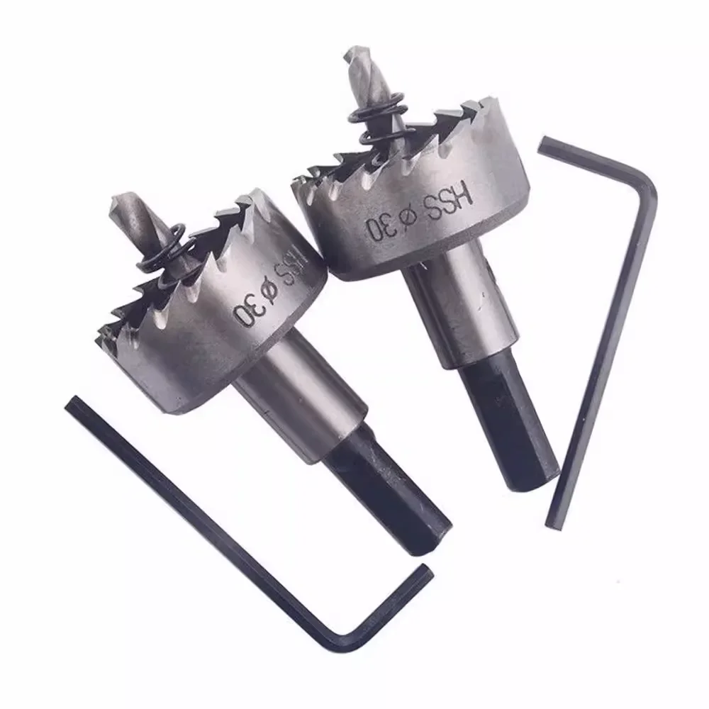 Hoch geschwindigkeit stahl Sägezahn zapfen Aluminium platte Eisenplatte Bohren und Öffnen natürlicher Farb bohrer 16 bis 30mm Werkzeugs atz