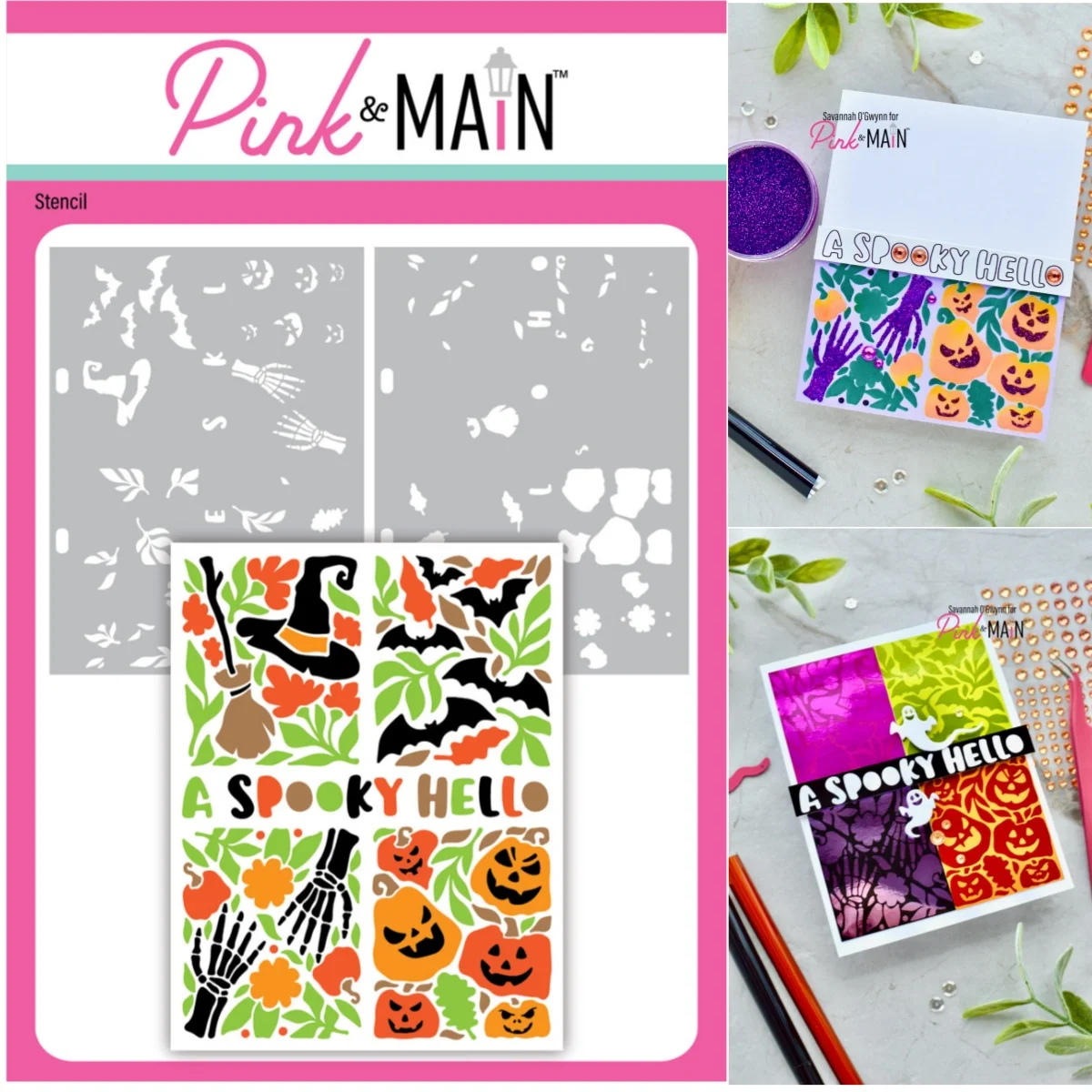 

2025 Halloween Spooky Hello Layering Stencil DIY Scrapbook Craft Decoration Embossing Template Supplies Greeting Card Handmade