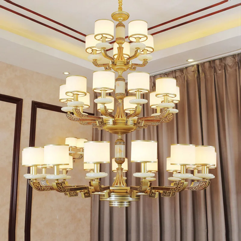 New Chinese Chandelier, Living Room Lamp, Chinoiserie Style, Bedroom Lamp, Villa, Duplex Building, Hall, Chinese Style Lamp