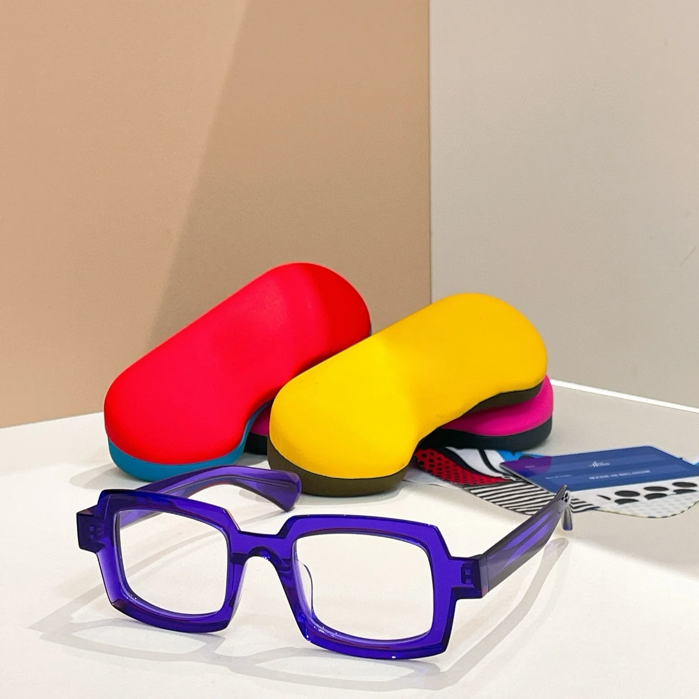 

Belight Optical Italy Acetate Handmade Quality Belgium Design Women Men with Case Eyeglasses Eyewear Frame Mille+82