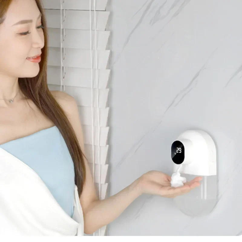 USB automatic mobile phone soap dispenser foam induction smart wall mounted soap dispenser bathroom accessories  500ml