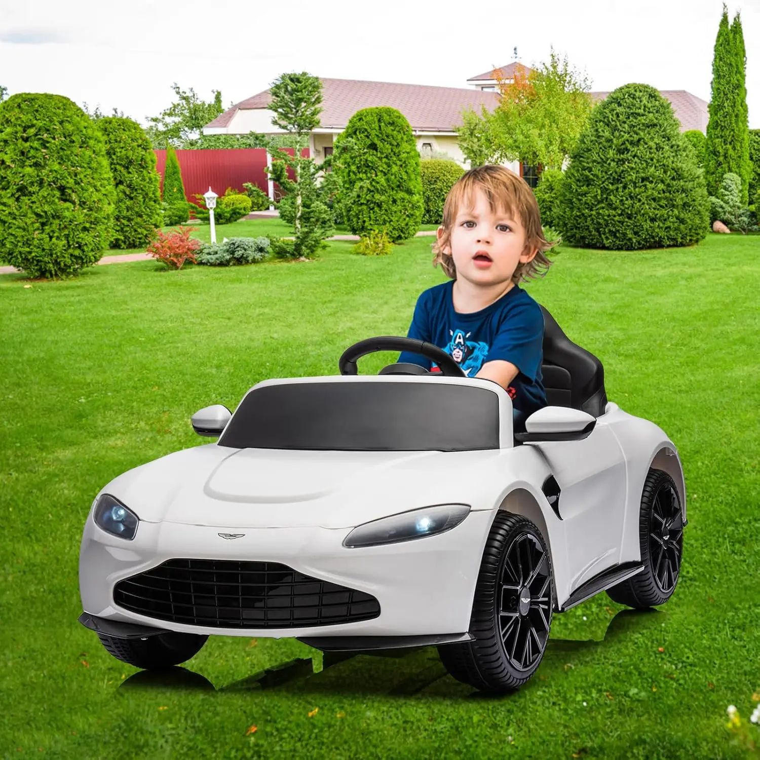 12V elektrische kinderrit op auto speelgoedauto op batterijen met afstandsbediening LED-verlichting hoorn muziek USB sportwagen speelgoed voor peuters