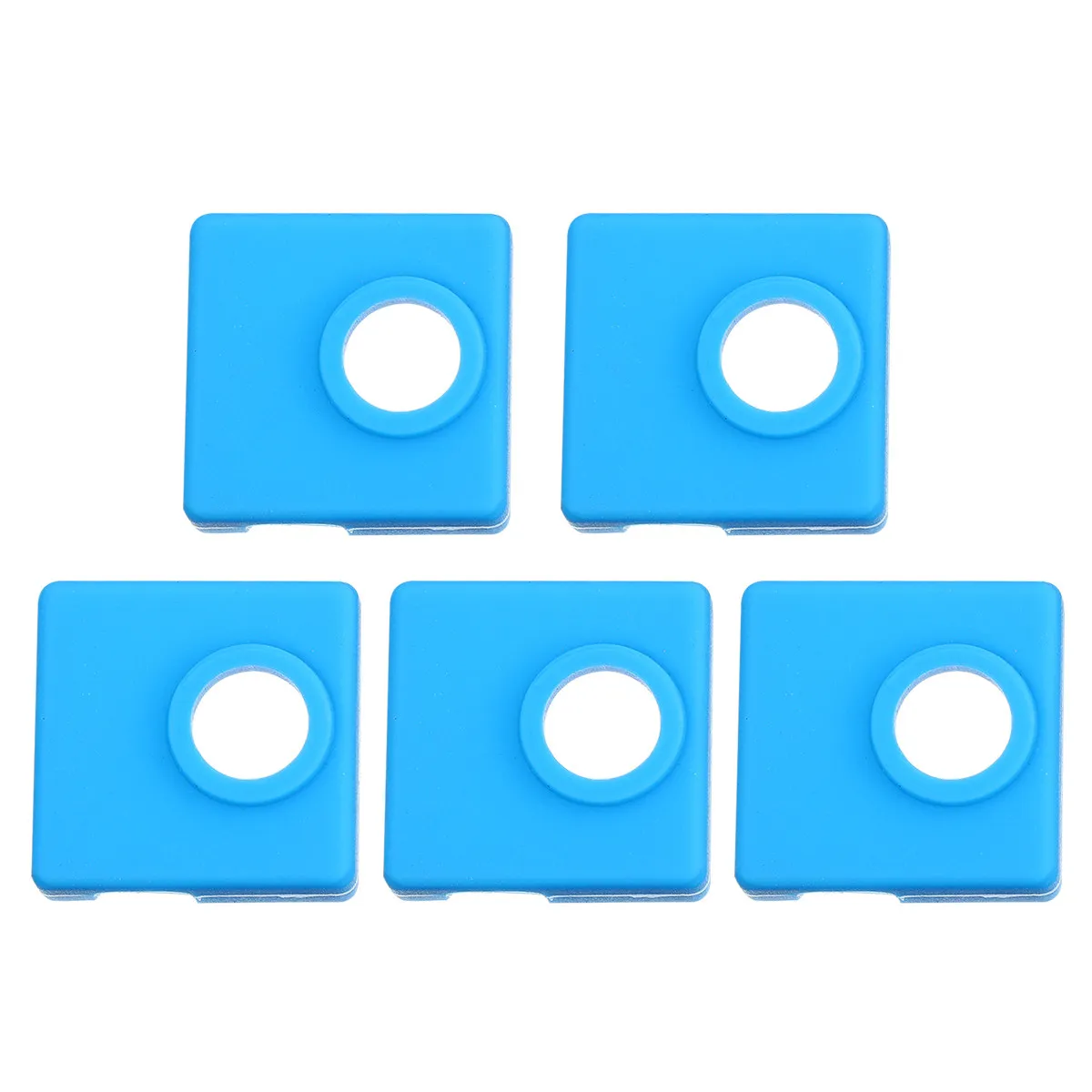 

5Pcs Mk8 Silicone Heater Block Case Heat Resistant Aluminum Cover Protective Silicone Case for 3D Printer Heating Block