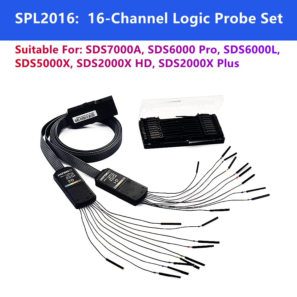 SIGLENT SLA1016 SPL2016 SPL3016 Oscilloscope 16 Channel Logic Analyzer Probe Set SDS1000X Oscilloscope Logic Probe with Software