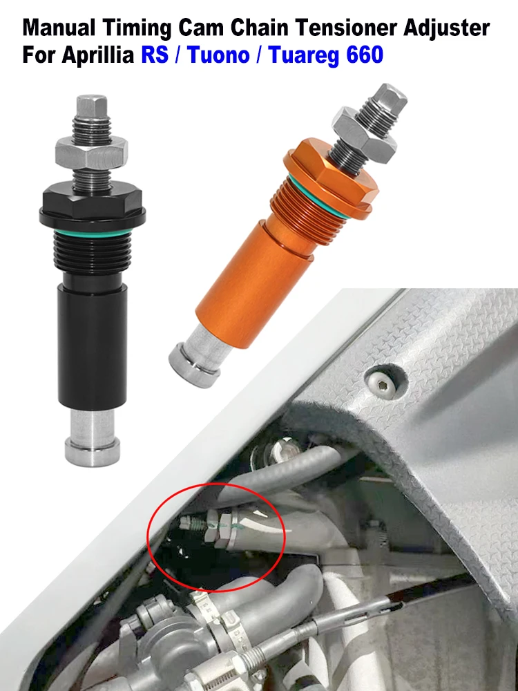 Ajusteur de tendeur de chaîne à came de synchronisation manuelle CNC, pour Aprillia 660 RS / Tuono / Touareg 660 des modèles 2020-Newer