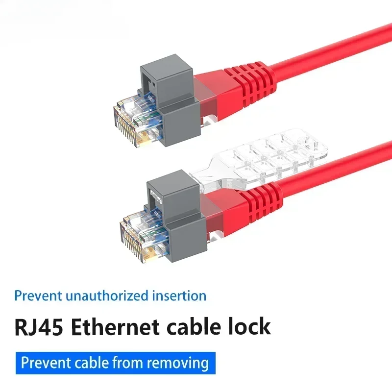 RJ45 locking clips, RJ45 patch cable cord security lock, Ethernet cable locks, RJ45 plug lock in device/Beijing,China/ABS/100pcs