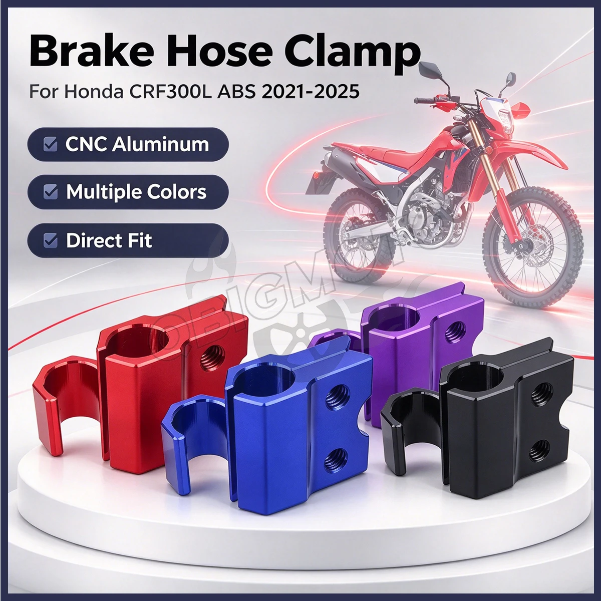 Motorcycle Front Brake Hose Cable Holder For Honda CRF300L CRF 300L ABS CRF-300L 300 L 2025 2024 2023 2022 2021 Clamping Lines