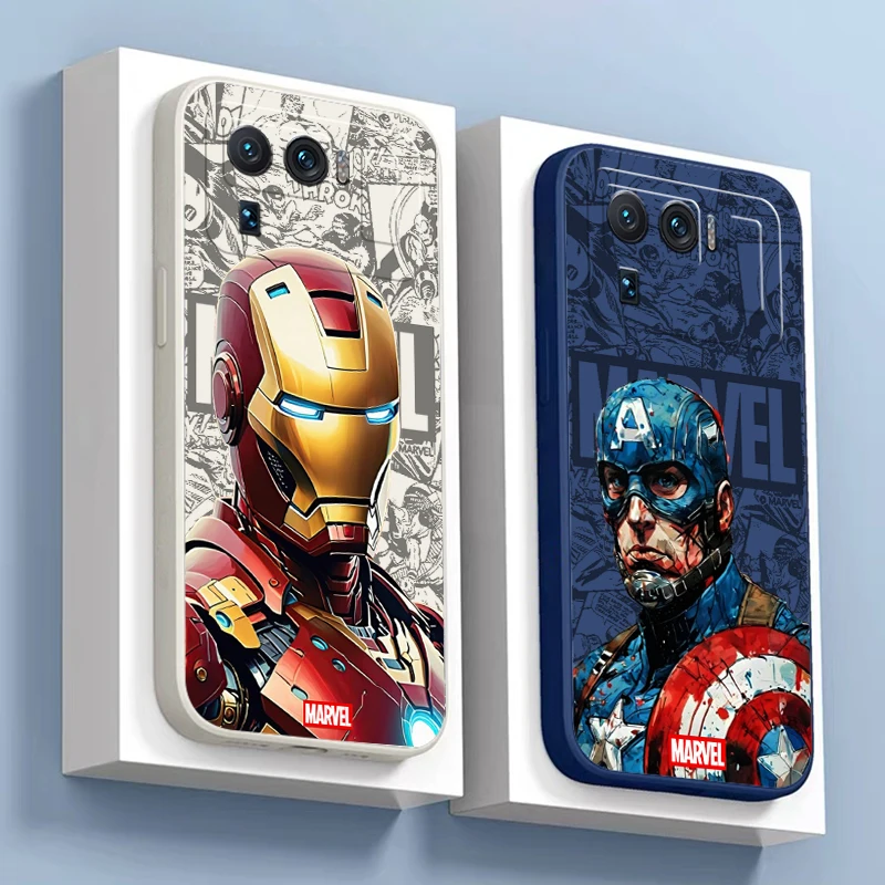 

Captain America Iron Man Phone Case For Xiaomi Mi 13 Mi 12 12s Mi 11 11T 10T 10S 10 Pro Ultra Lite Funda