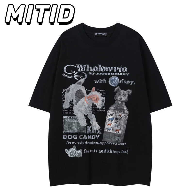 

Винтажные мужские футболки Y2k, уличная одежда, футболки с графическим принтом и мультяшным принтом, летние повседневные топы с круглым вырезом и короткими рукавами, мужские футболки большого размера