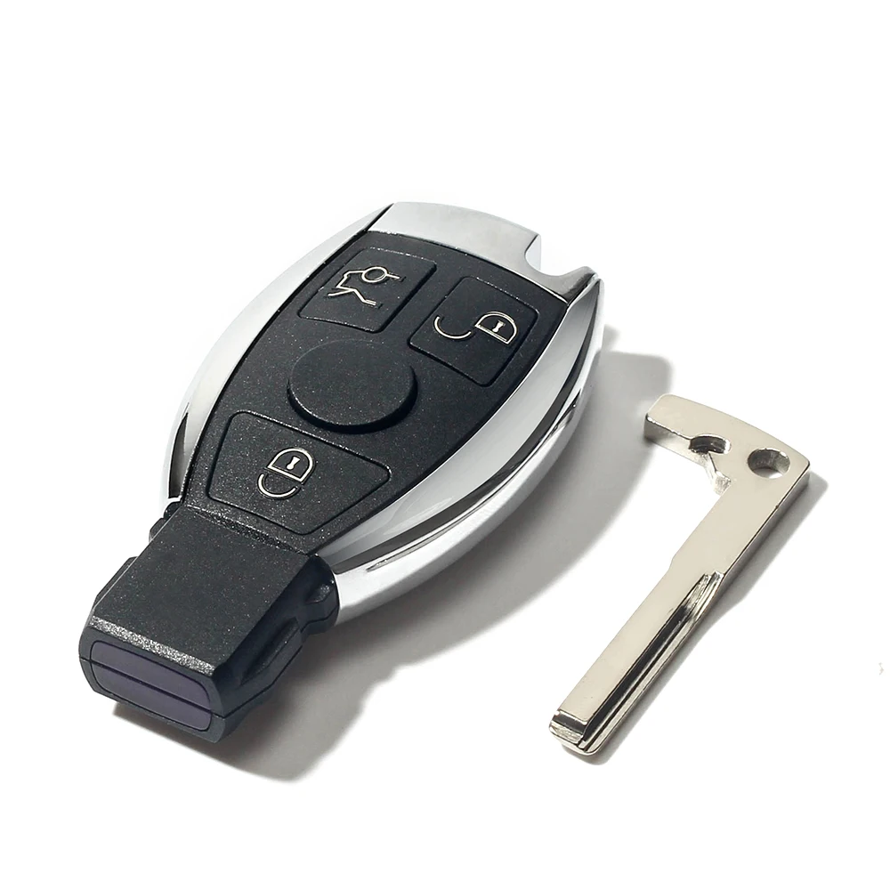 KEYYOU 10PCS For Mercedes Benz Year 2000+ Supports Original NEC and BGA 2/3/4 Buttons Keyless Entry Remote Car Key