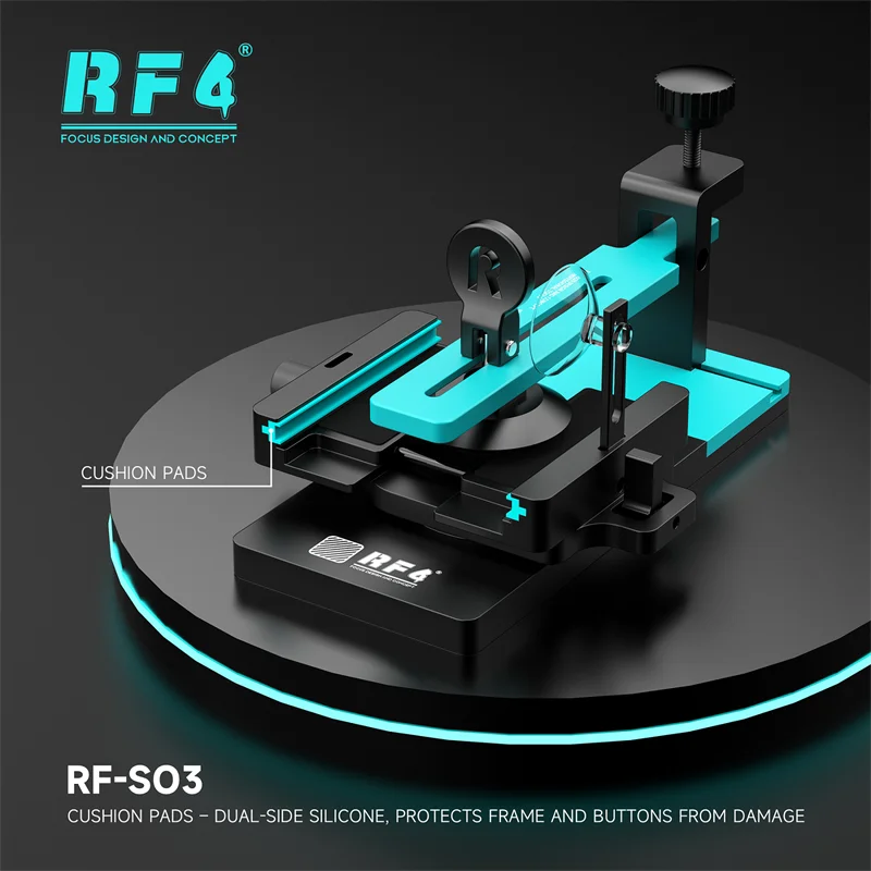 RF4 RF-S03 Mobile Phone Repair Fixture with Camera Slots Double-Sided Suction for Efficient Screen Disassembly Clamping Holder