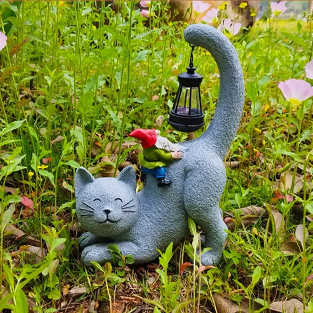 

Микро Пейзаж Смола Кот Эльф Солнечный Орнамент Симпатичное Искусство Статуя Животного Свет Яркие Креативные Садовые Фигурки Скульптуры Лампа Бонсай