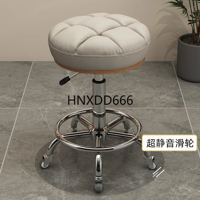 Lifting pulley round stool big work stool hair salon makeup manicure hair cut chair
