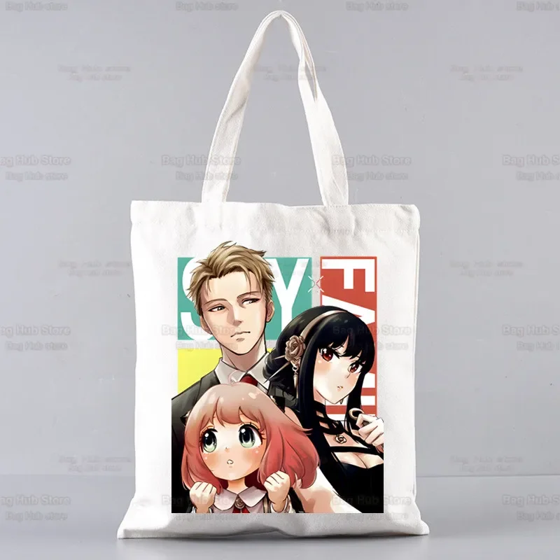 Spy X Family Shopper Bag Print Canvas Anime Kawaii Anya Forger Tote Bag Handbags SPYFAMILY Women Bag Harajuku Shoulder Bags