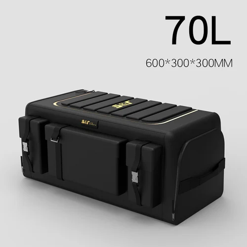 Imagen 1 del producto Organizador de maletero de coche, caja de almacenamiento de tela Oxford, bolsa plegable, bolsillos de almacenamiento para vehículo, sedán, SUV, 50L/60L/70L