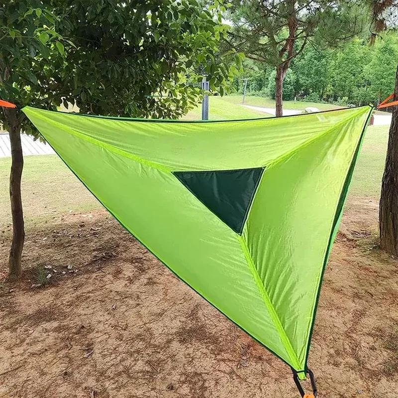 

Camping Triangle Hammock With 3 Ratchet Tie Down Straps And Storage Bag Max 400 LbsMulti Person Portable Hammock For Adults Kids