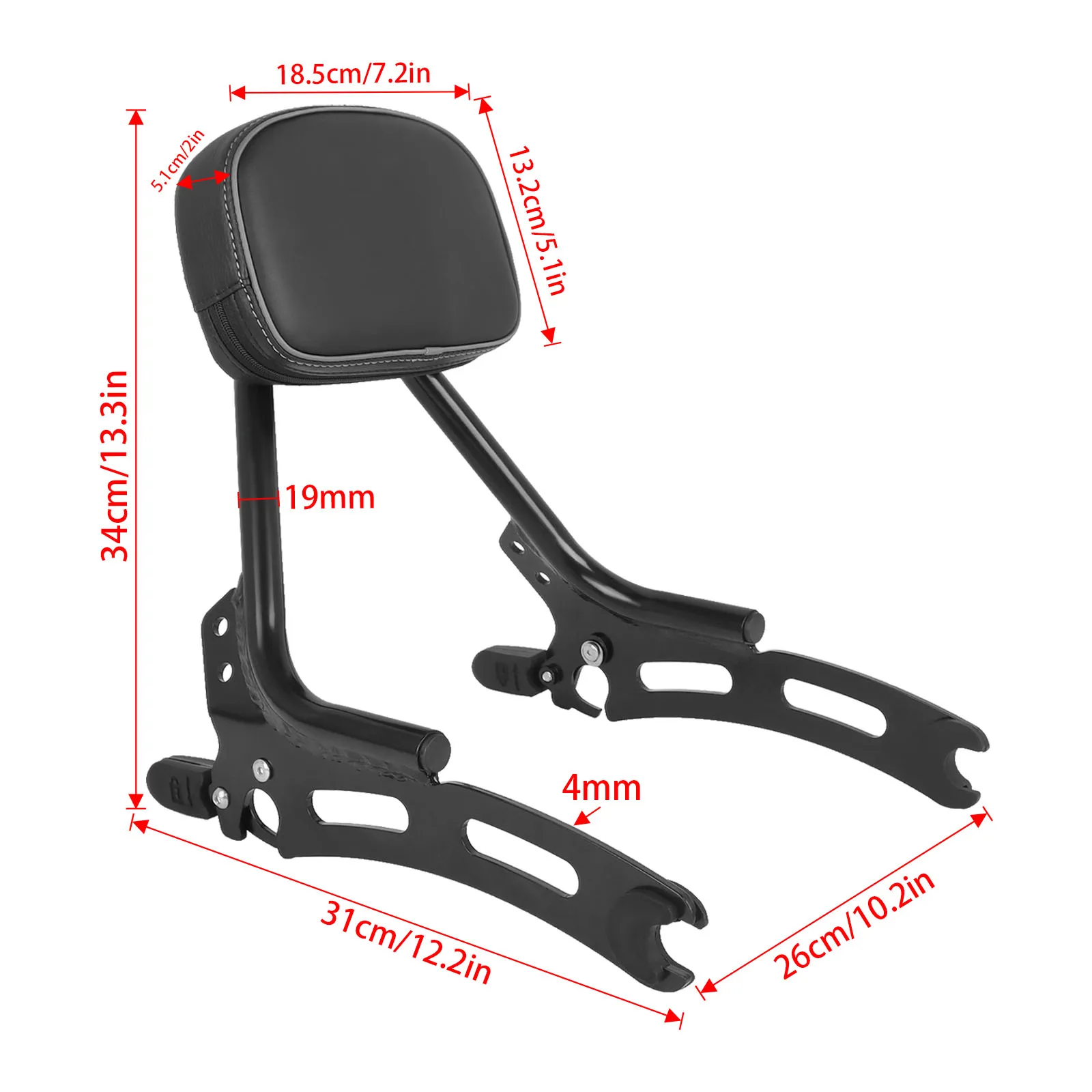 دراجة نارية مسند الظهر الخلفي الركاب سيسي بار رف أمتعة الوسادة ل الهندي سوبر كشاف ستين الرياضة الكشافة الكلاسيكية بوبر 2025-2026