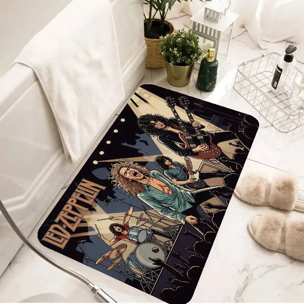 Alfombra antideslizante para pasillo Band L-Led Z-Zeppelin, alfombra para lavandería, decoración para lavandería, balcón, sala de estar infantil, alfombras para el área junto a la cama