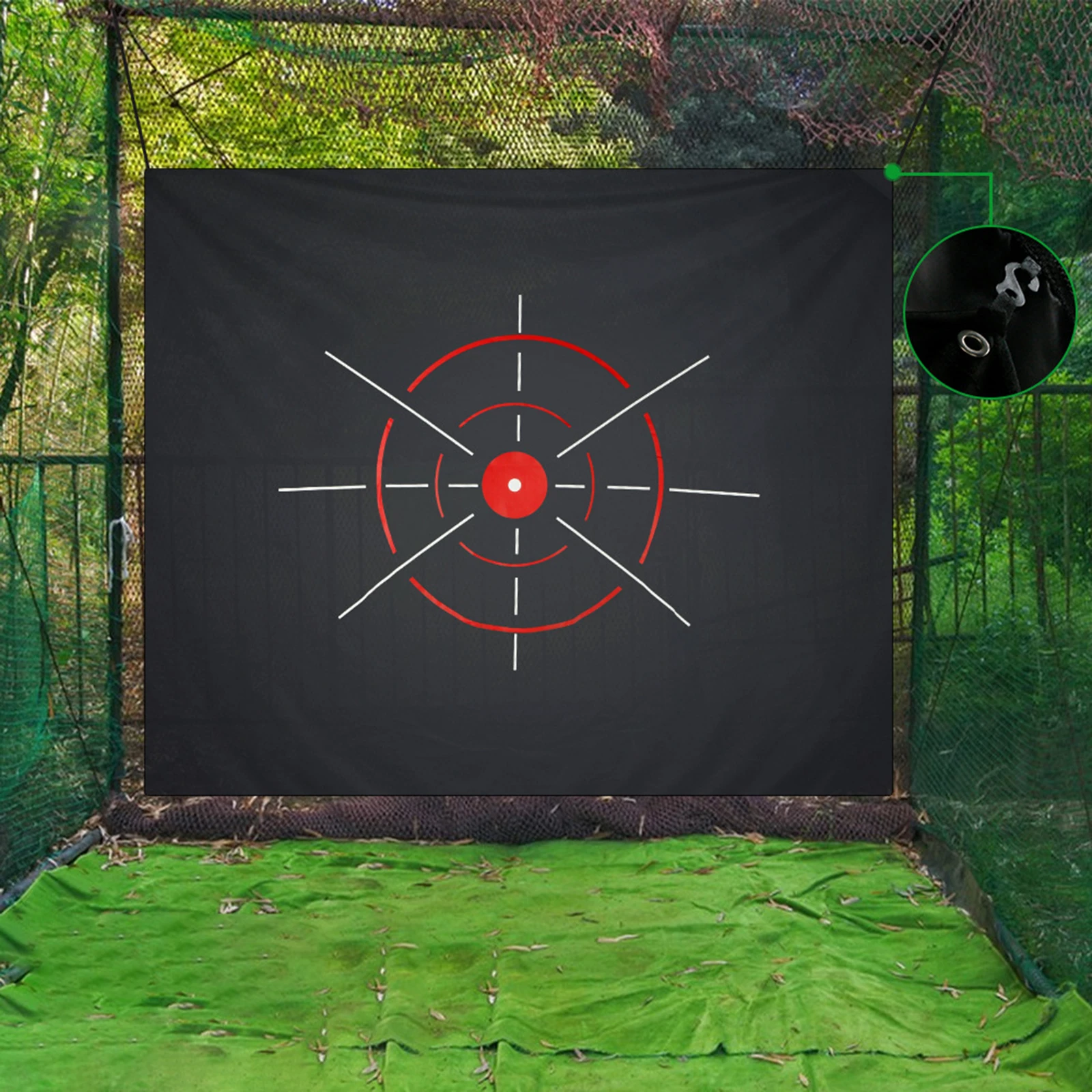 Golf Target Cloth Hitting Net Driving Range Golf Hitting Cage Aiming Exercise for Yard Practice Indoor Outdoor Golfing Beginner