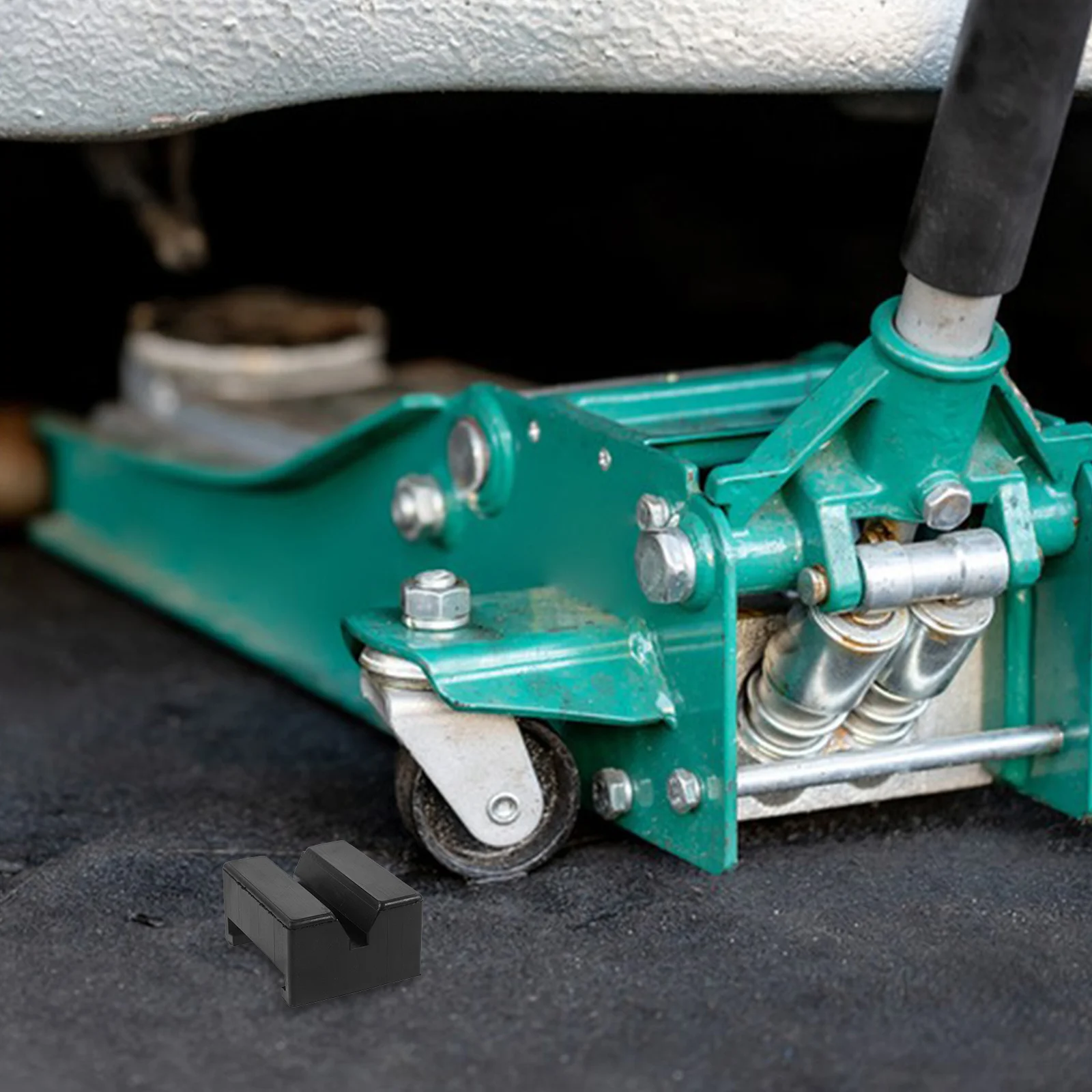 كتلة دعم مطاطية للحوامل، وسادة حماية لرفع السيارة غير قابلة للانزلاق ومضادة للصدمات، وسادات حامل جاك أرضية مطاطية #1