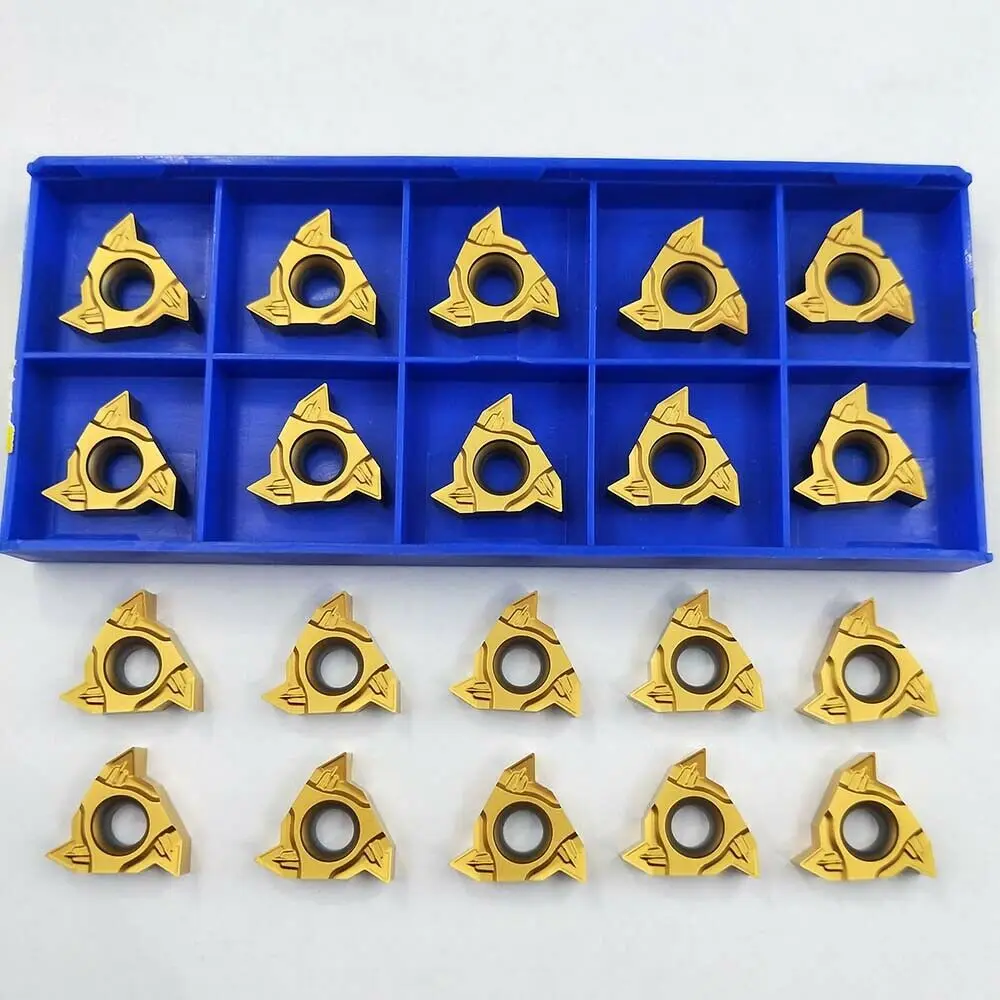 

GBJ-CNC 10PCS RT22.01W-N60P ZM201 Carbide insert external thread 3.5-5.0mm 22ER N60 For SER Tool