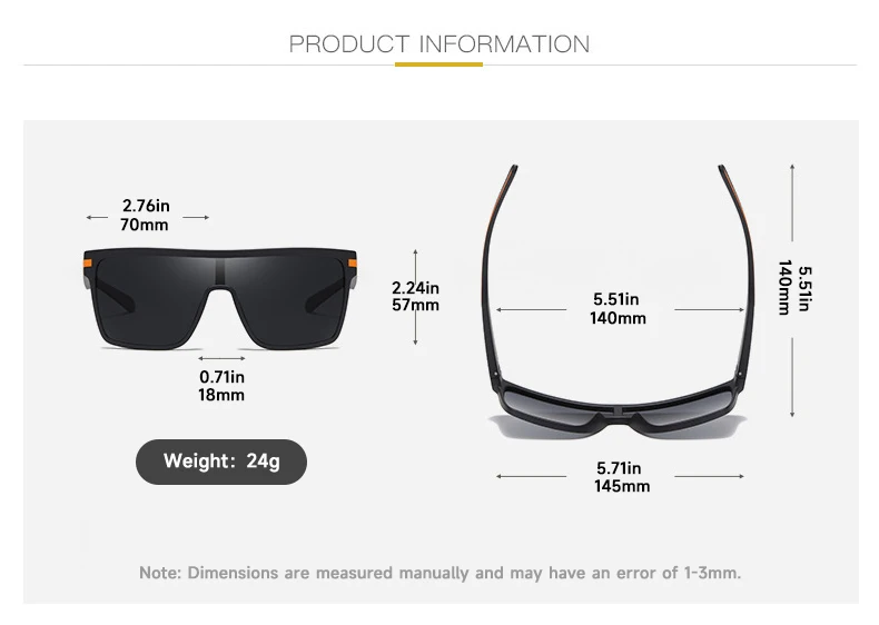 HD Polarisierte Sonnenbrille Männer und Frauen UV400 Sonnenbrille Marke Designer Goggle Spiegel Einteilige Objektiv Brillen – Detail 5