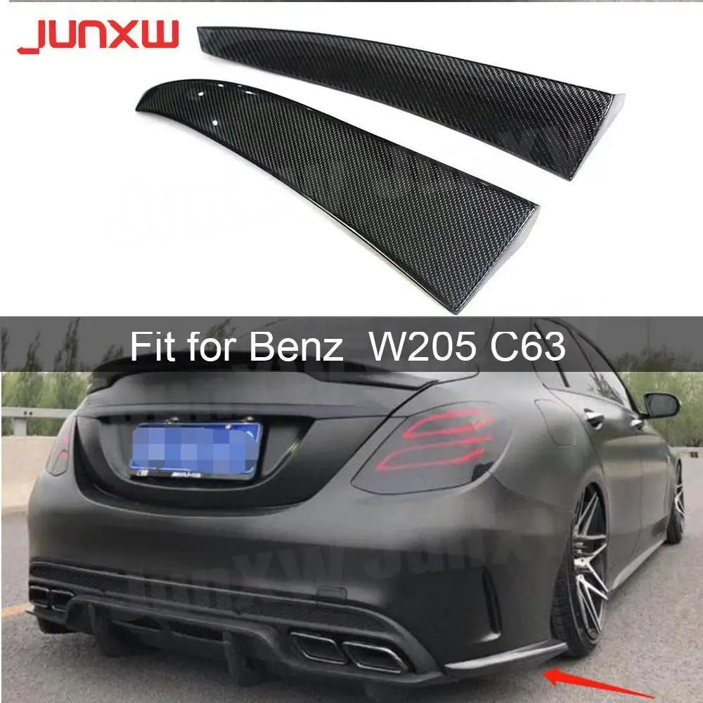 

Carbon Fiber FRP Rear Bumper Side Canards Splitters Spoiler for Benz C Class W205 C63 AMG C180 C200 C260 4 Door 2015-2022