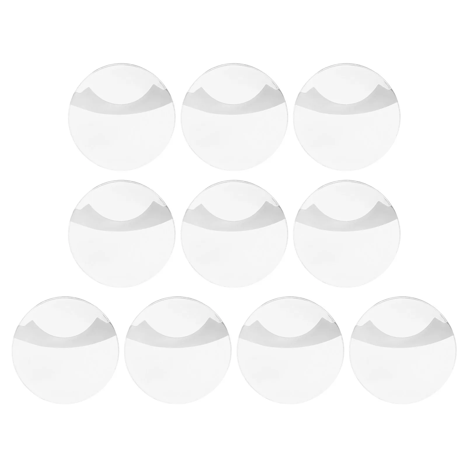 10Pcs Heavy Duty Round Badge Holder Clear Plastic Protective Cover for Security Id Badges Coins Medals Transparent Display